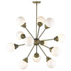 Portsmith 12-Light Raw Brass Chandelier