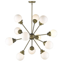 Portsmith 12-Light Raw Brass Chandelier