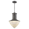 Skylar 1-Light Ash Pendant With Halophane Glass Shade