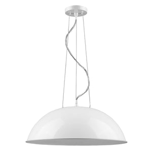 Layla 1-Light White Bowl Pendant