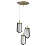 Reece 3-Light Aged Brass Chandelier