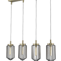 Reece 4-Light Aged Brass Island Pendant