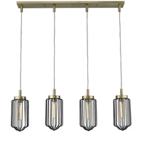 Reece 4-Light Aged Brass Island Pendant