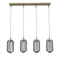 Reece 4-Light Aged Brass Island Pendant