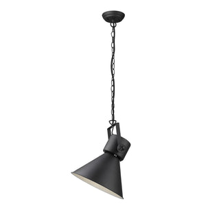 Crew 1-Light Matte Black Pendant