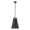 Faza 1-Light Matte Black Pendant