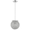 Distratto 1-Light Polished Chrome Pendant Enmeshed Aluminum Wire Shade (12")