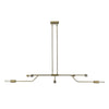 Perret 8-Light Aged Brass Convertible Pendant