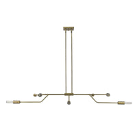 Perret 8-Light Aged Brass Convertible Pendant