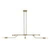 Perret 8-Light Aged Brass Convertible Pendant