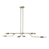 Perret 8-Light Aged Brass Convertible Pendant