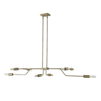 Perret 8-Light Aged Brass Convertible Pendant