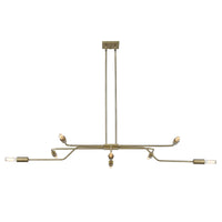 Perret 8-Light Aged Brass Convertible Pendant