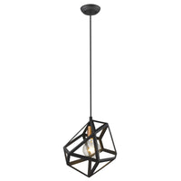 Hedron 1-Light Matte Black Pendant