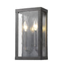 Charleston 2-Light Oil-Rubbed Bronze Shadowbox Wall Light (Small)