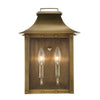 Manchester 2-Light Aged Brass Pocket Wall Light