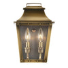 Coventry 2-Light Aged Brass Pocket Wall Light