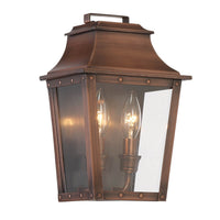 Coventry 2-Light Copper Patina Pocket Wall Light