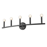 Sawyer 5-Light Matte Black Vanity