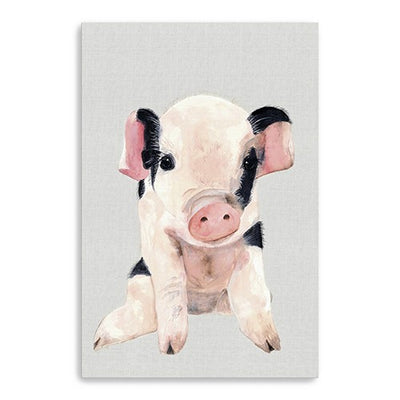 Cute Pink Piglet Unframed Print Wall Art