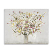 Large Colorful Wildflowers in a Vase Canvas Wall Art