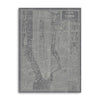 24" x 16" Gray and White Aerial New York Map Canvas Wall Art