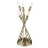 Perret 6-Light Aged Brass Table Lamp