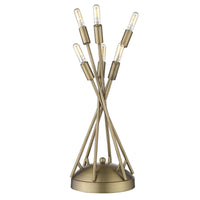 Perret 6-Light Aged Brass Table Lamp