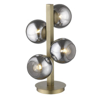 Lunette 4-Light Aged Brass Table Lamp