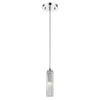 Solo 1-Light Polished Chrome Pendant With Multi-Faceted Round Crystal Shade