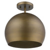 Latitude 1-Light Hand Painted Antique Gold Pendant With Gold Interior Shade