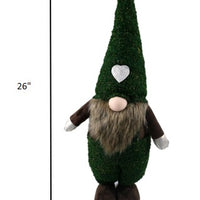 Topiary Dark Green and Brown Standing Gnome