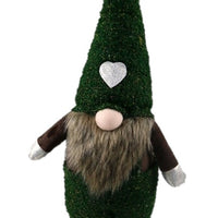 Topiary Dark Green and Brown Standing Gnome