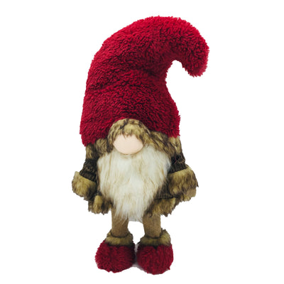 Big Red Fur Hat Rugged Gnome