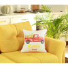 Red and White Pumpkin Truck Throw Pillow