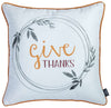 Orange and Cream Give Thanks Throw Pillow