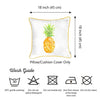 Orange and White Printed Pineapple Throw Pillow