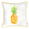Orange and White Printed Pineapple Throw Pillow
