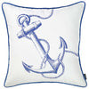 Blue Bold Anchor Nautical Throw Pillow