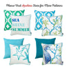 Blue and White Sea Shine Marine Throw Pillow