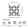 Black and White Grid Geometric Throw Pillow