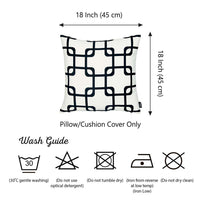 Black and White Grid Geometric Throw Pillow