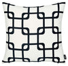 Black and White Grid Geometric Throw Pillow