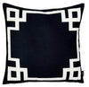 Black and White Geometric Border Throw Pillow