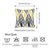 Black and Yellow Zigzag Geometric Throw Pillow