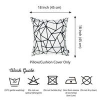 White and Black Geometric Tangle Throw Pillow