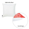 Red and Silver Coral Reef Decorative Throw Pillow