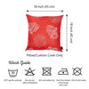 Red and Silver Coral Reef Decorative Throw Pillow