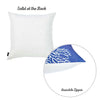 Blue and Silver Coral Reef Decorative Throw Pillow