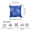 Blue and Silver Coral Reef Decorative Throw Pillow